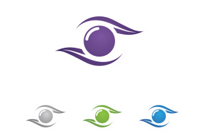 Health eye care logo design template v1