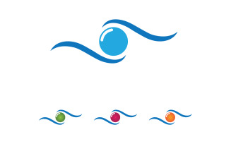 Health eye care logo design template v2