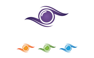 Health eye care logo design template v3