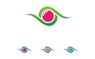Health eye care logo design template v4