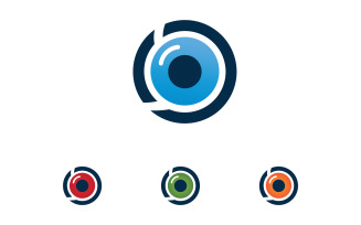 Health eye care logo design template v5