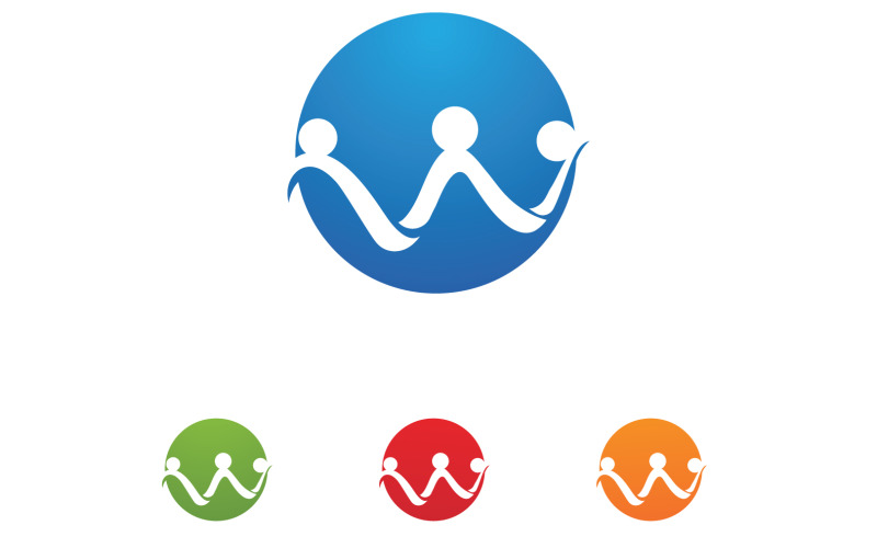 Health success human caracther people jump logo vector v25 Logo Template