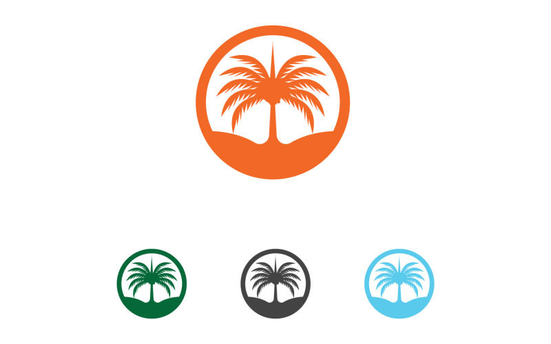 Palm date tree vector template v2 Logo Template