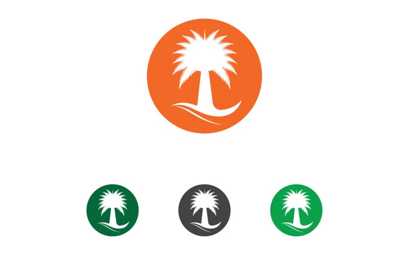 Palm date tree vector template v5 Logo Template