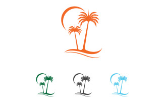 Palm date tree vector template v6