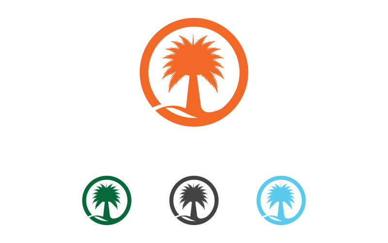 Palm date tree vector template v7 Logo Template