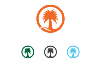 Palm date tree vector template v7