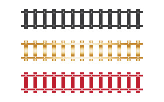 Train track railway design element template v12