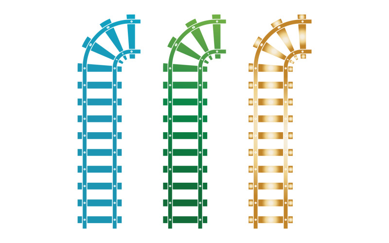 Train track railway design element template v13 Logo Template