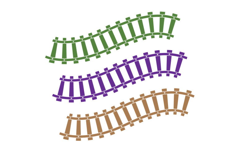 Train track railway design element template v1 Logo Template