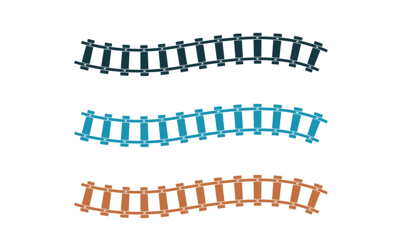 Train track railway design element template v2 Logo Template