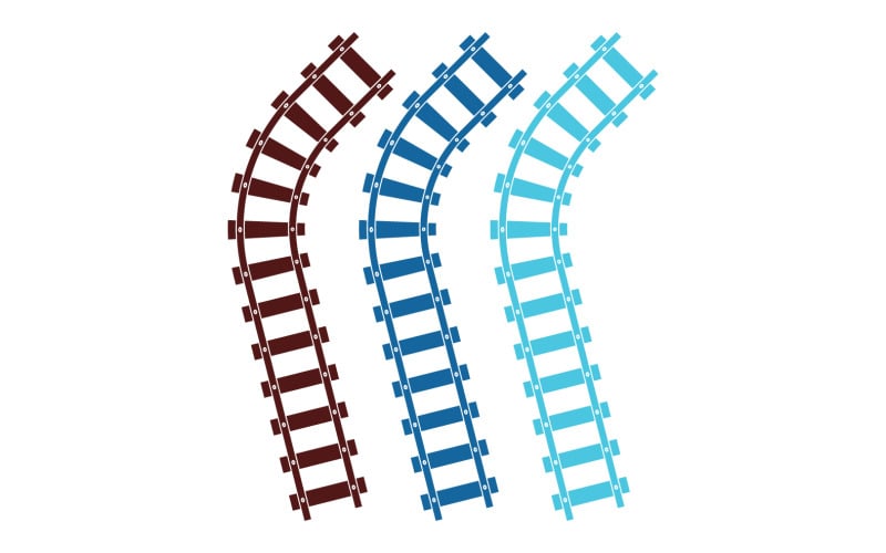 Train track railway design element template v4 Logo Template