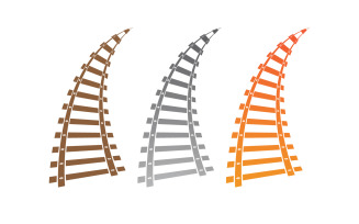Train track railway design element template v5