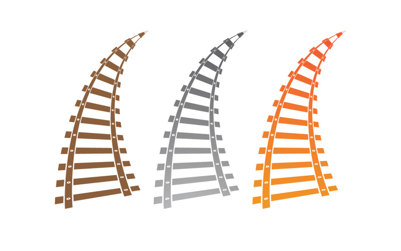 Train track railway design element template v5 Logo Template