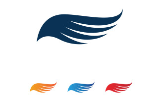 Wing falcon eagle bird logo vector template v1