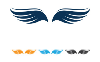 Wing falcon eagle bird logo vector template v3