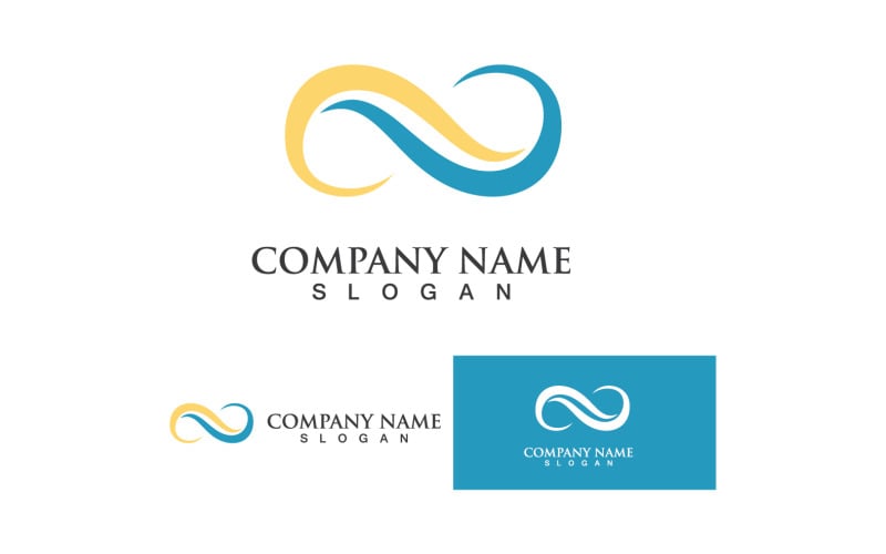 Infinity loop line business logo vector Graphic v6 Logo Template