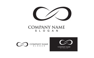 Infinity loop line business logo vector Graphic v8
