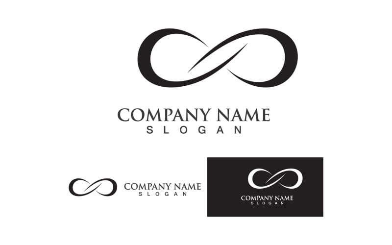 Infinity loop line business logo vector Graphic v8 Logo Template