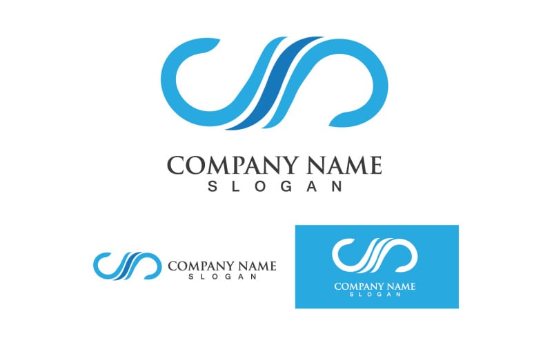 Infinity loop line business logo vector Graphic v9 Logo Template