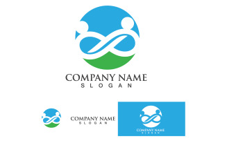 Infinity people group work logo template v10
