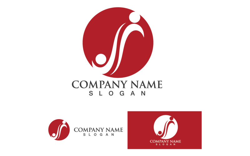 Infinity people group work logo template v12 Logo Template