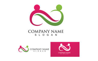 Infinity people group work logo template v4
