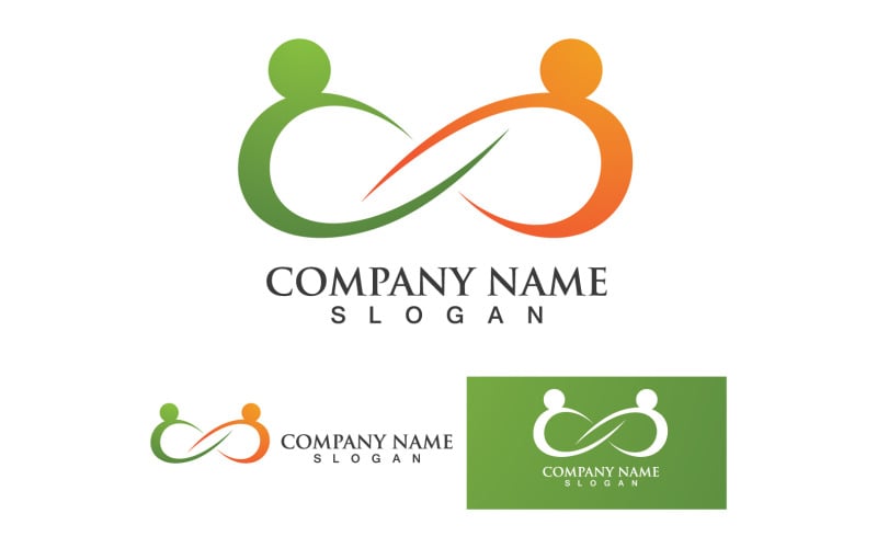 Infinity people group work logo template v6 Logo Template