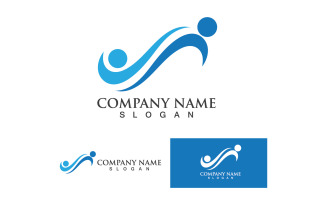 Infinity people group work logo template v7