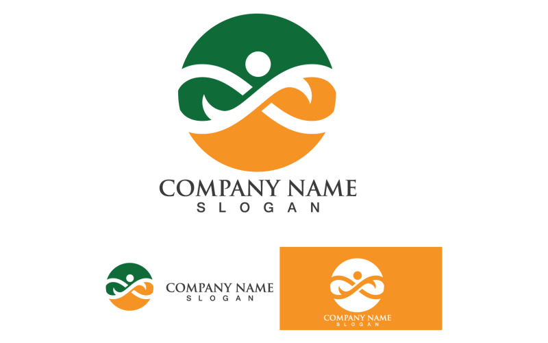 Infinity people group work logo template v8 Logo Template
