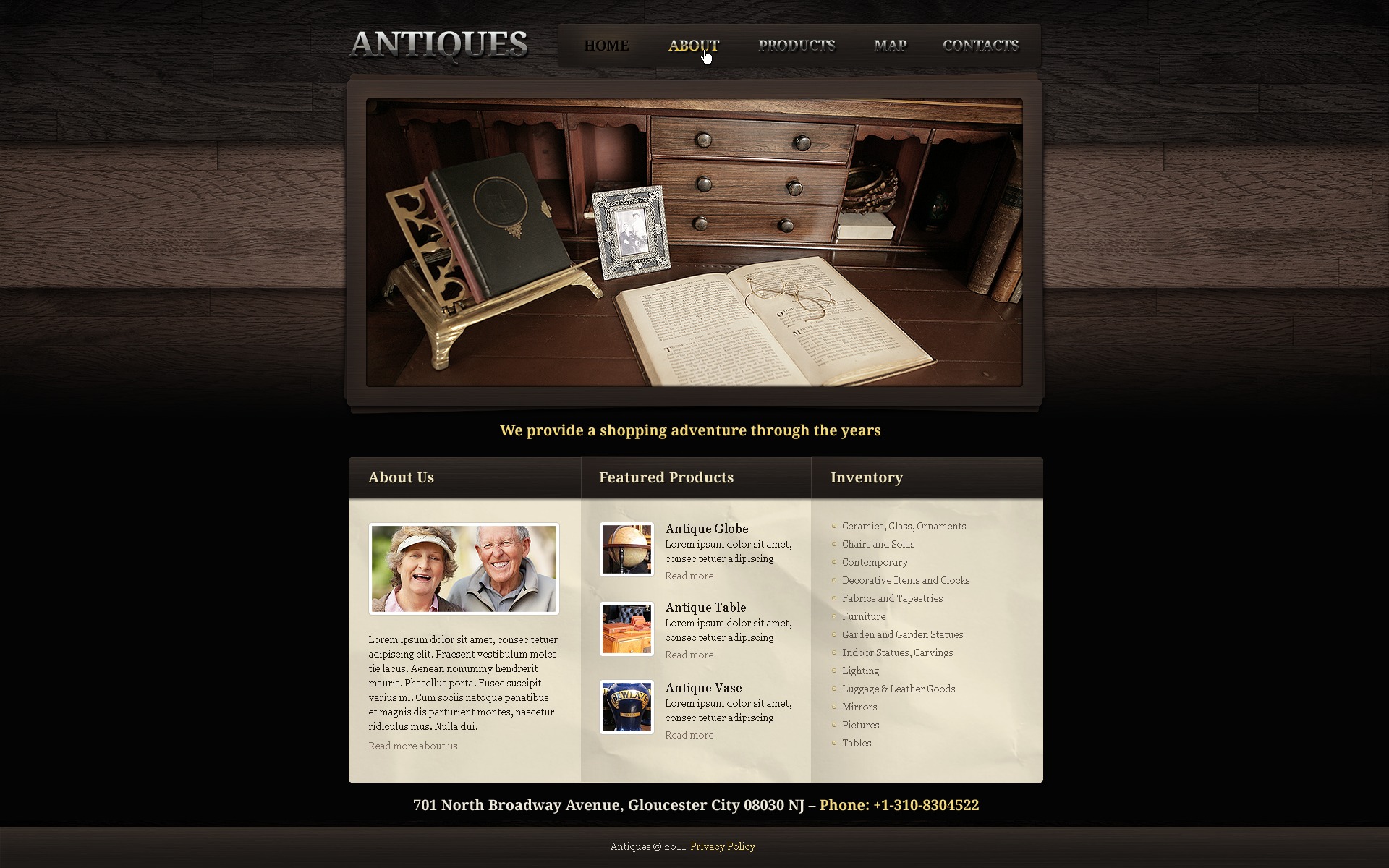 Antique Store site Template 33438