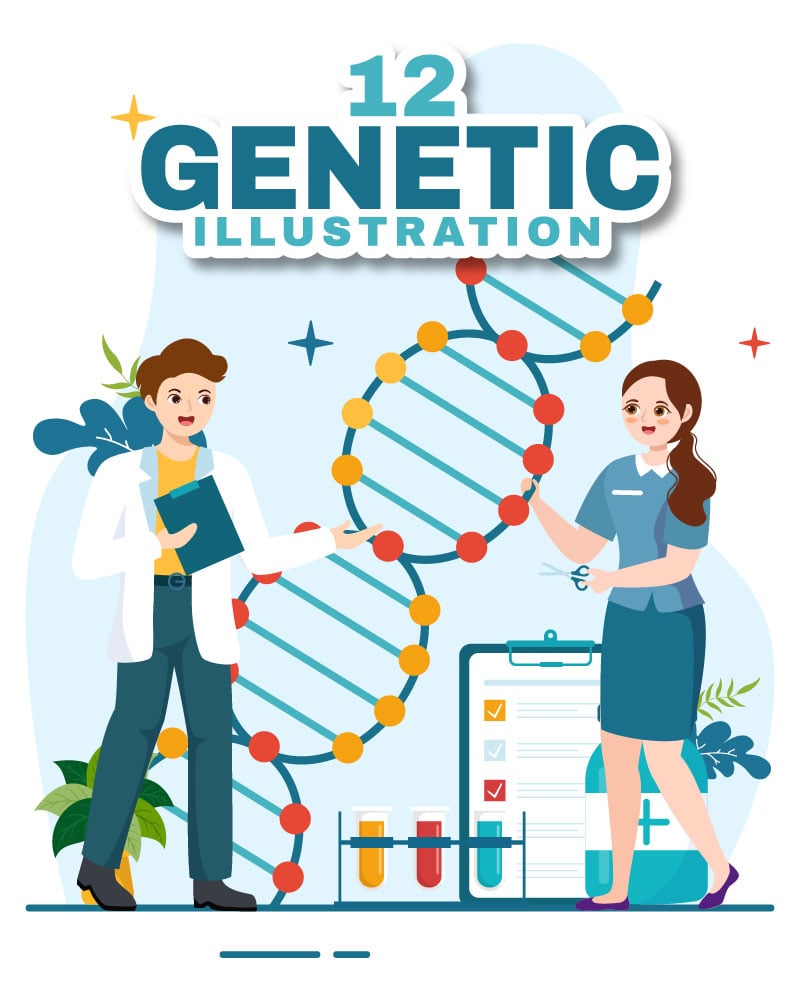 Kit Graphique #334062 Genetic Dna Divers Modles Web - Logo template Preview