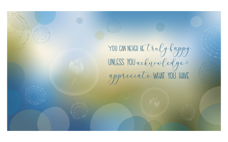 Blue and Green Inspirational Background Image 14400x8100px With Message About Happiness