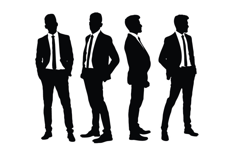 Businessman silhouette collection vector Illustration