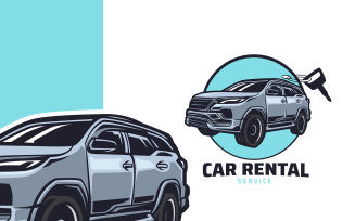 Car Rental Mascot Logo Template