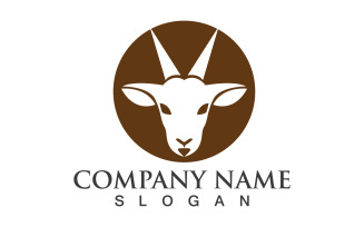 Goat animal logo template vector v1