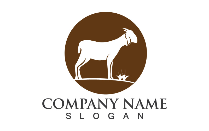 Goat animal logo template vector v2 Logo Template