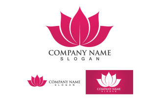 Lotus flower beauty logo template design v3