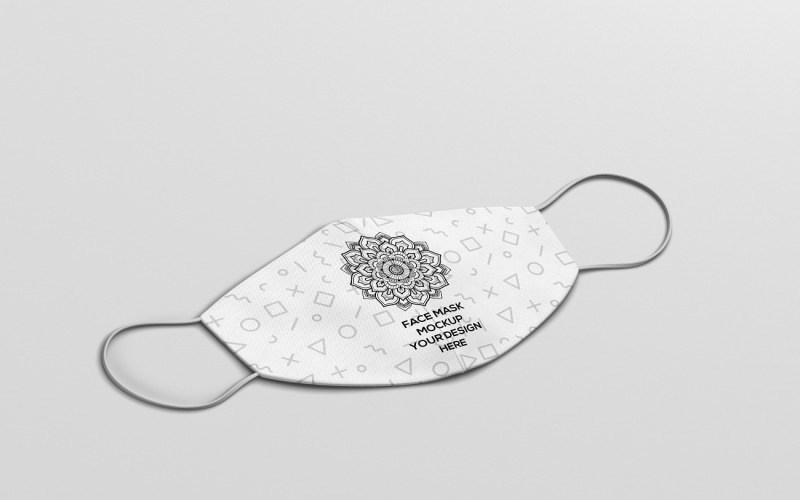 Realistic Fabric Face Mask Mockup 2 Product Mockup