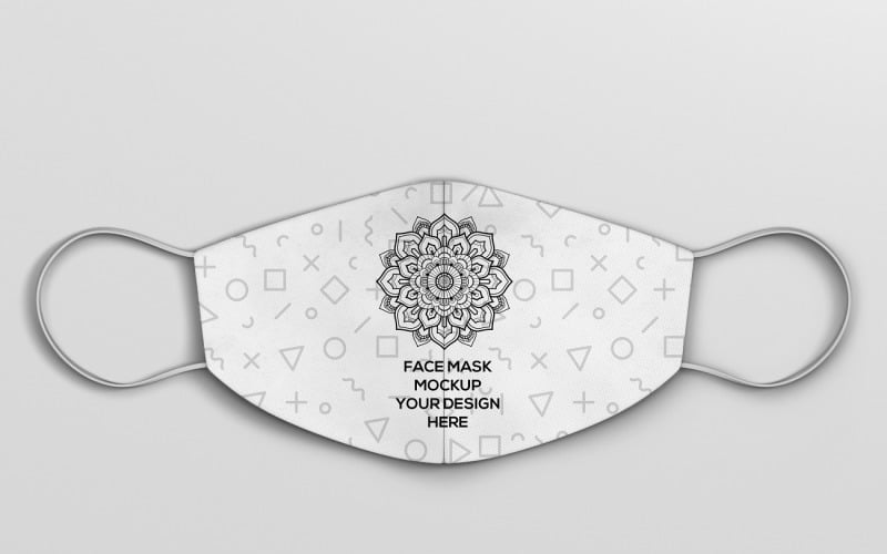 Realistic Fabric Face Mask Mockup 3 Product Mockup
