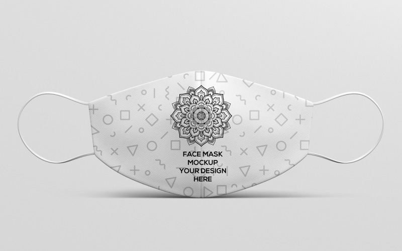 Realistic Fabric Face Mask Mockup 4 Product Mockup