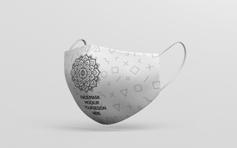 Realistic Fabric Face Mask Mockup 7 Product Mockup