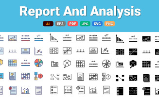 Report and Analysis Vector icons Pack