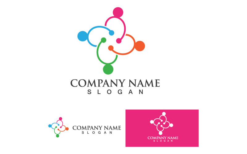Team group community people success logo template v1 Logo Template