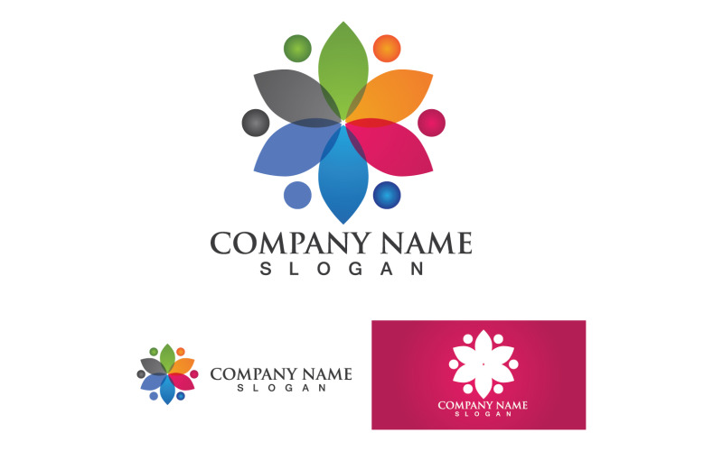 Team group community people success logo template v2 Logo Template