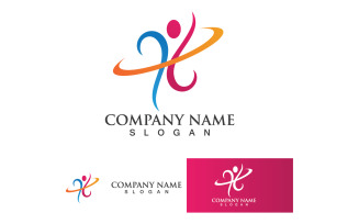 Team group community people success logo template v3