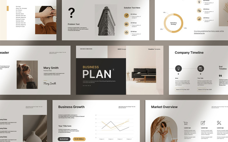 The Business Plan Presentation Layout PowerPoint Template