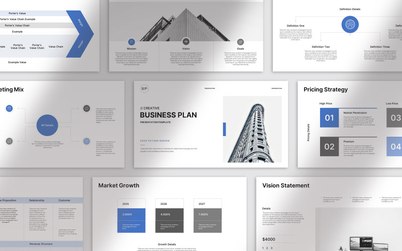 The Business Plan Presentation Template PowerPoint Template