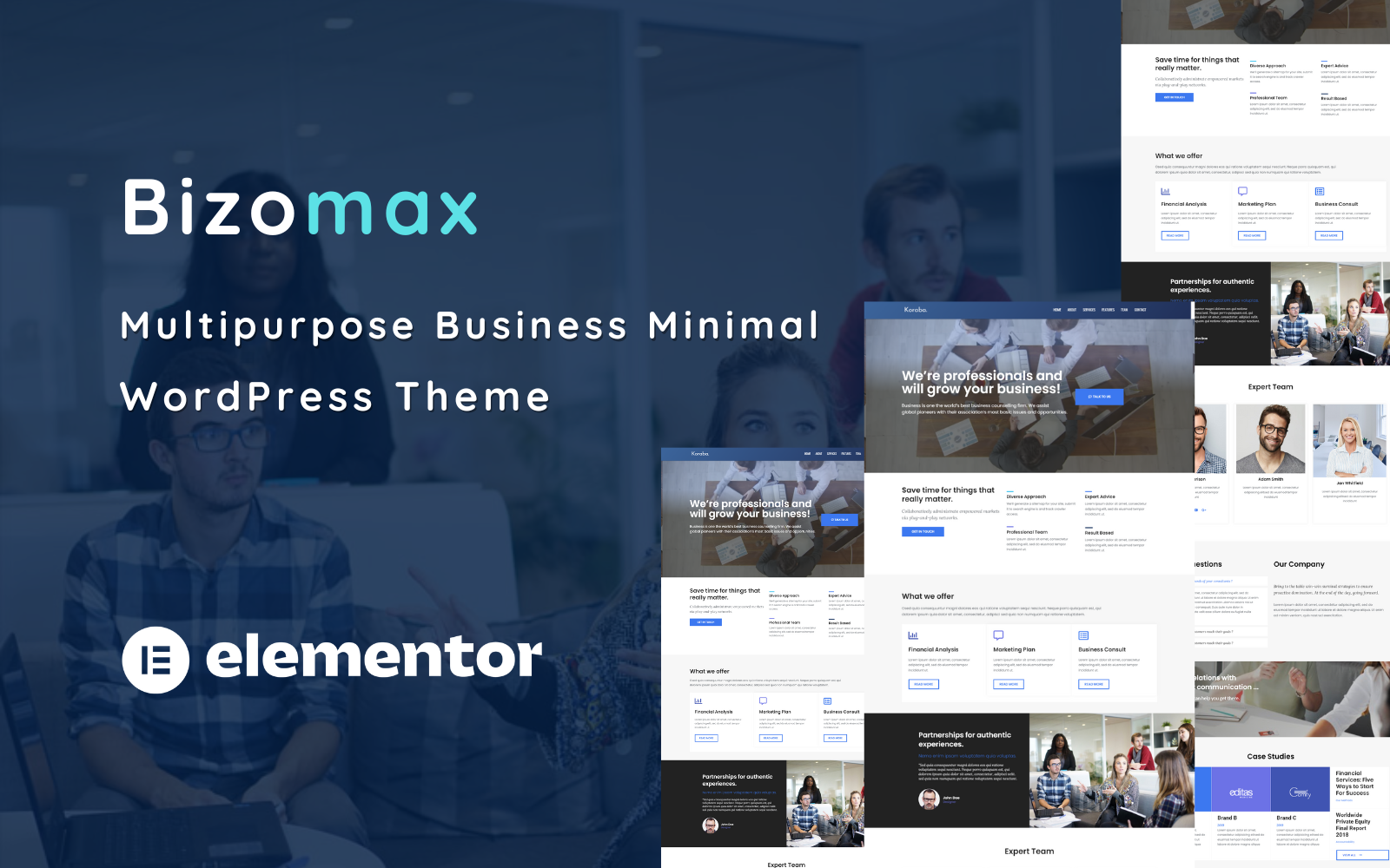 Bizmax - Multipurpose Business One Page WordPress Theme