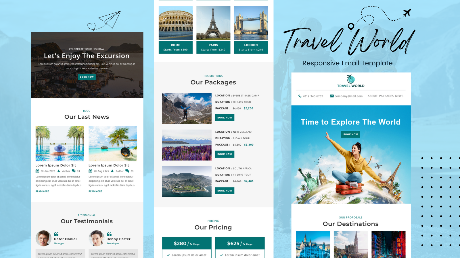 Template #334118 Email Travel Webdesign Template - Logo template Preview